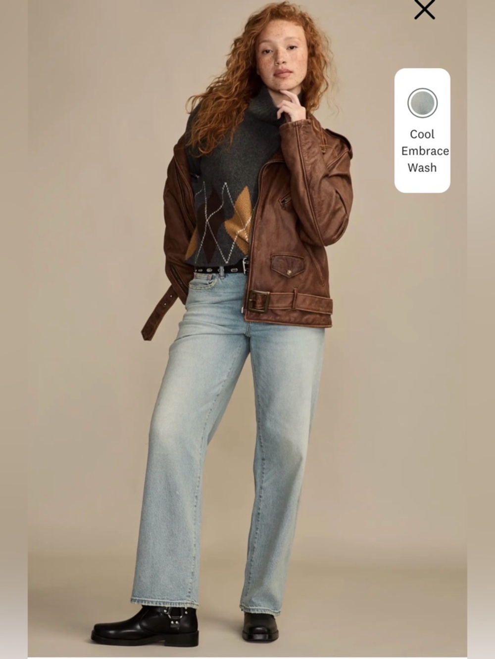 Lucky Brand Mid Rise‎ Curvy Baggy